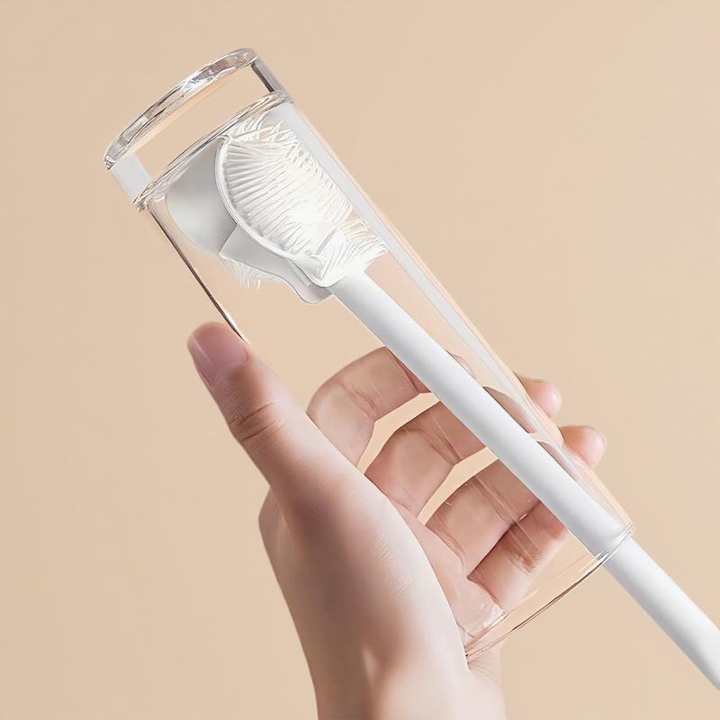 2-Pack 360° Silicone Bottle Cleaning Brush with Long Handle