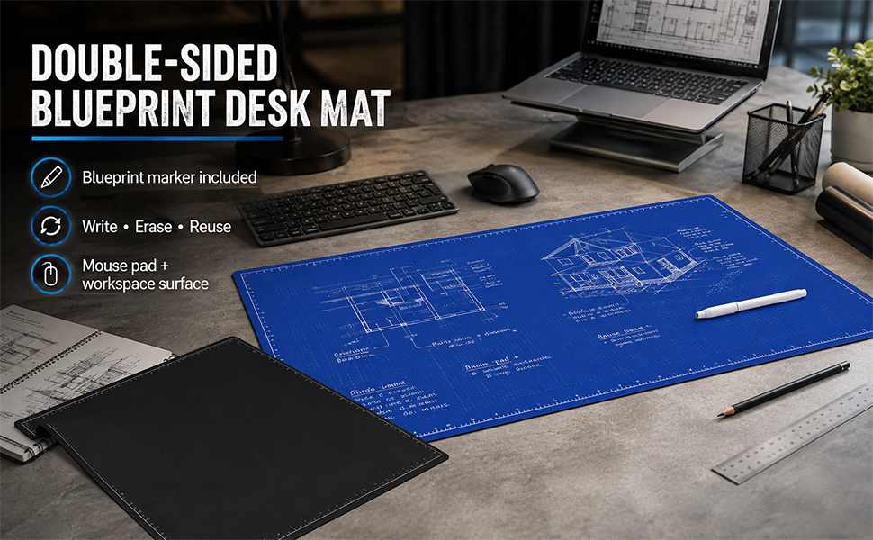 The Blueprint Deskmat Includes The Blueprint Marker