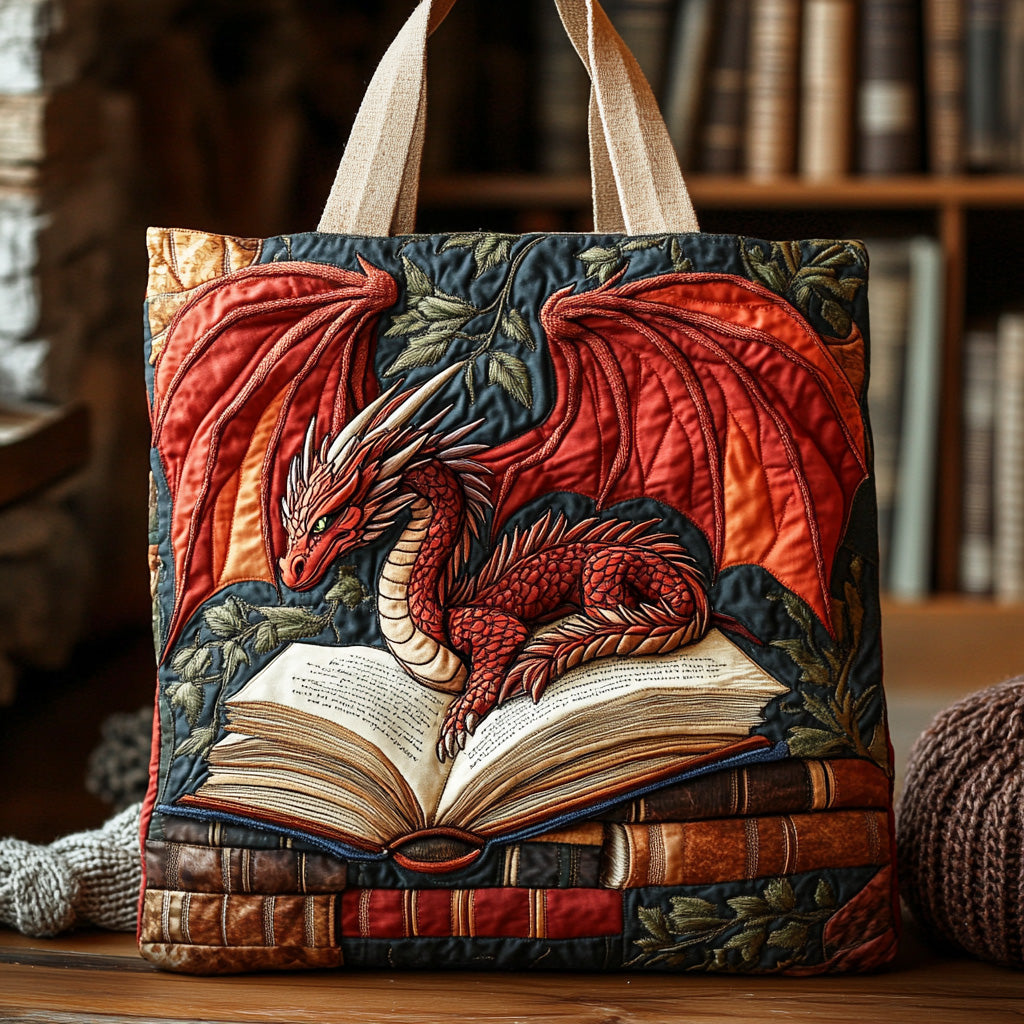 Ancient Reading Quilted Tote Bag