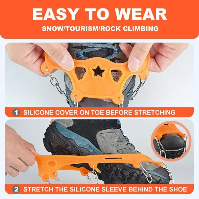 How to wear slip-on ice cleats