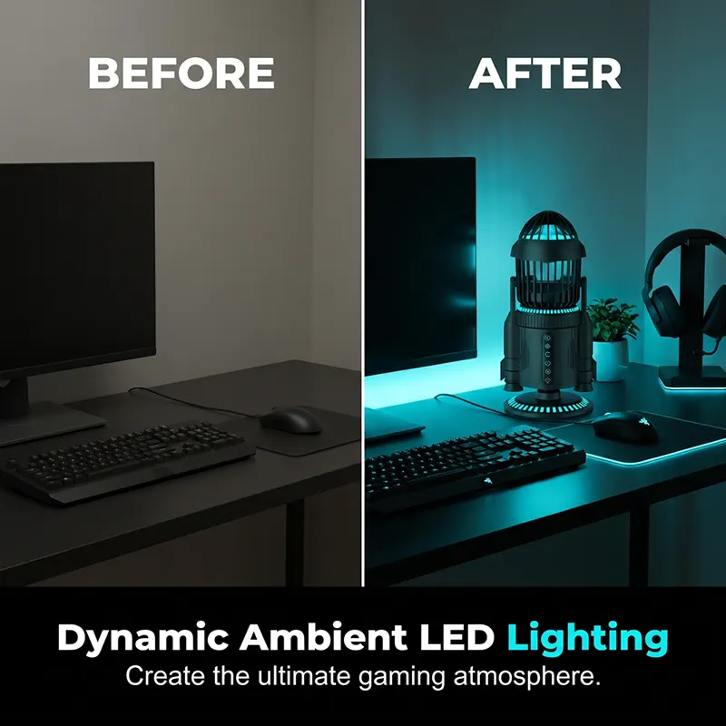 Rocket-Shaped Desk Fan