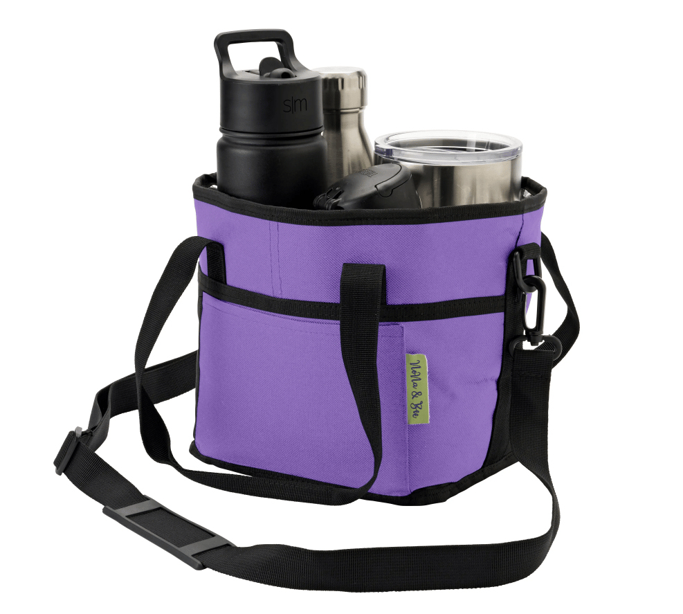 Family Size 4 Compartment Drink Bag, Multiple Tumbler Carrier Caddy