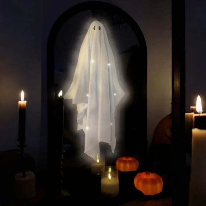 Halloween Magical Illusion Ghost Mirror with LED Backlit Ambient Night Light