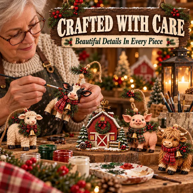 Christmas Farm Friends Hanging Mantel Garland
