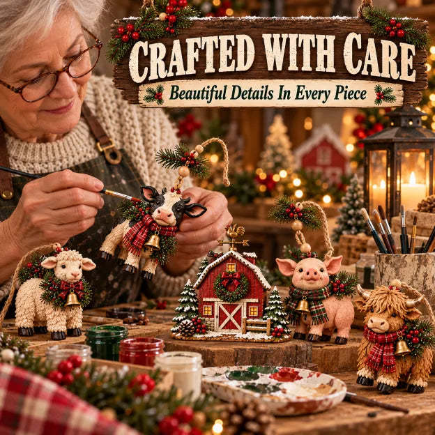 Christmas Farm Friends Hanging Mantel Garland