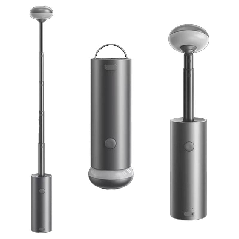 Adjustable height portable desk and camping light