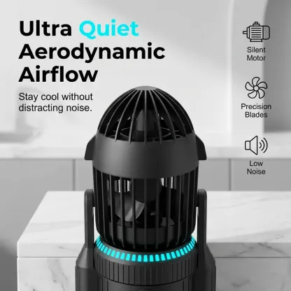 Rocket-Shaped Desk Fan