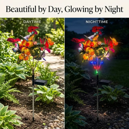 Solar Butterfly Garden Light – IP65 Waterproof Outdoor Stake – Realistic Colorful Decor for Lawn & Pathway