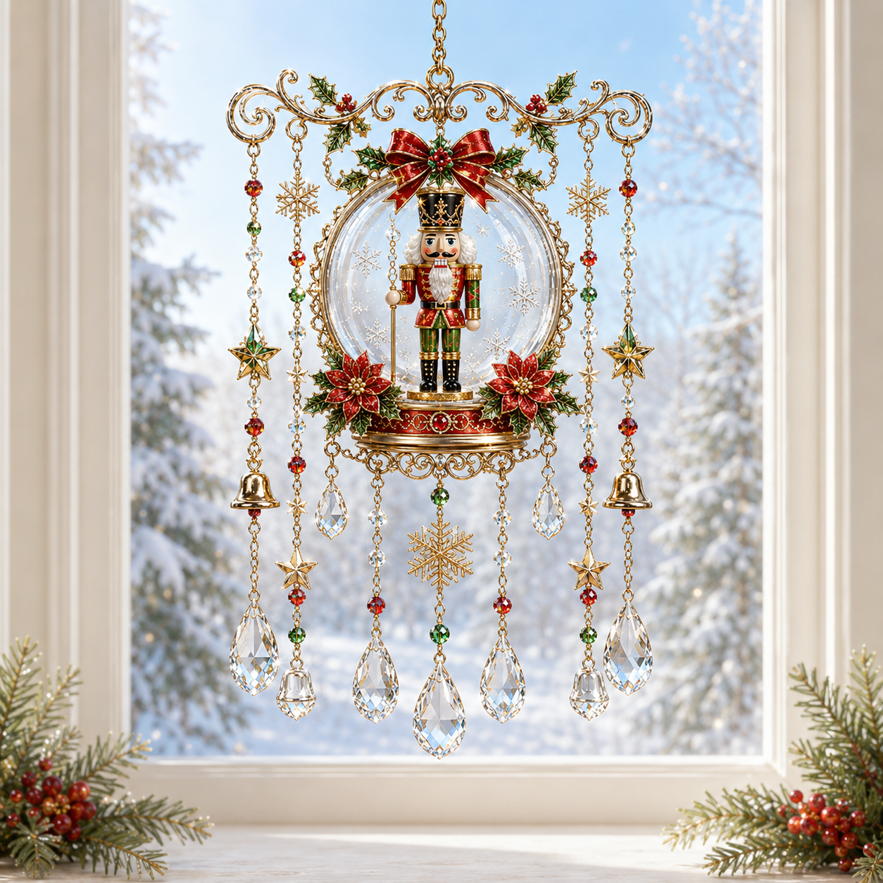 🔥Last Day 49% OFF - Handmade Christmas Stained Glass Window Hanging