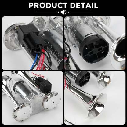 2026 Upgraded 150dB Super Loud 12V Dual Air Horn Kit