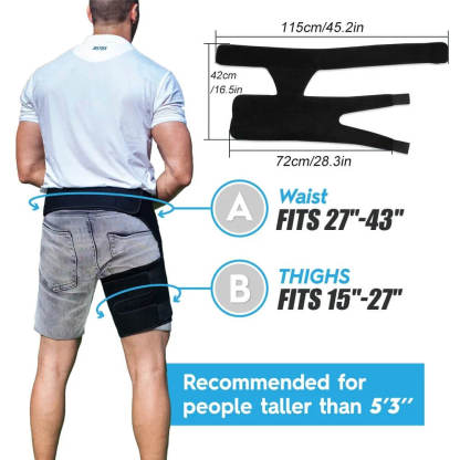 Adjustable Hip & Thigh Compression Brace with Targeted Support | Enhanced Stability for Active Movement