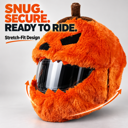 Funny Plush Motorcycle Helmet Cover  – Eye-Catching Cartoon Full-Face Helmet Accessory