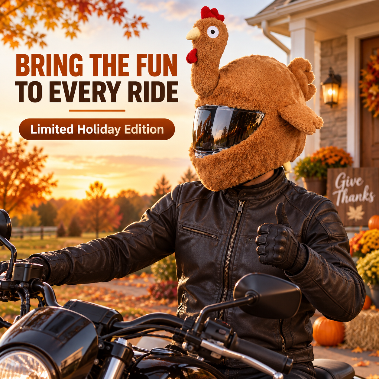 Funny Plush Motorcycle Helmet Cover  – Eye-Catching Cartoon Full-Face Helmet Accessory