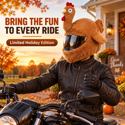 Funny Plush Motorcycle Helmet Cover  – Eye-Catching Cartoon Full-Face Helmet Accessory