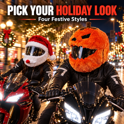 Funny Plush Motorcycle Helmet Cover  – Eye-Catching Cartoon Full-Face Helmet Accessory