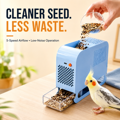 Electric Bird Seed Shell Separator with 5-Speed Airflow