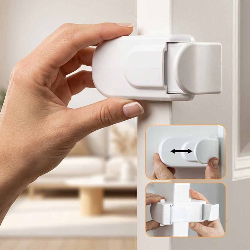 Child snap-on safety lock For Interior Doors