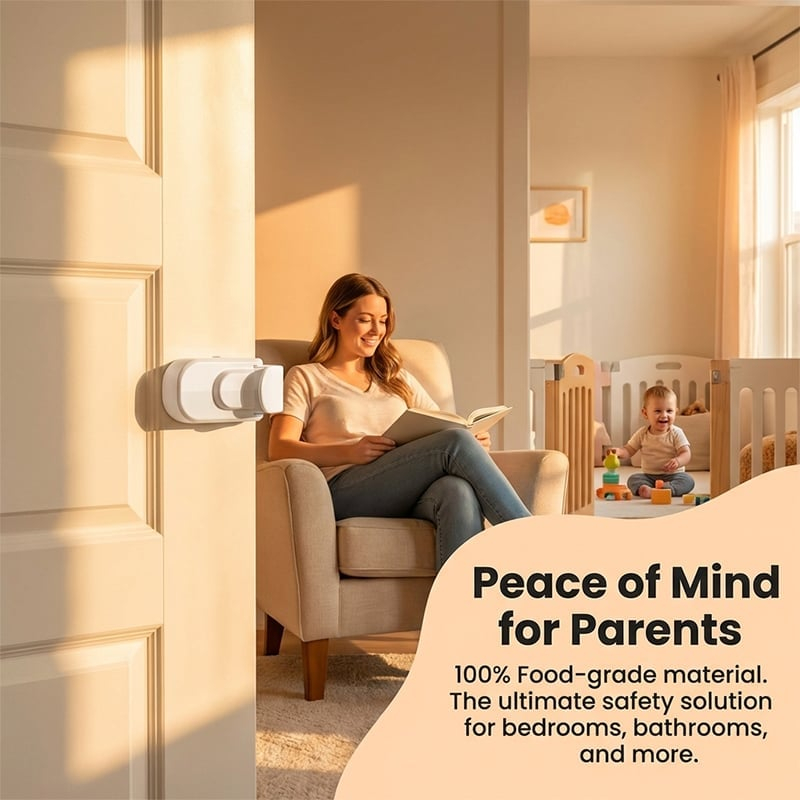 Child snap-on safety lock For Interior Doors