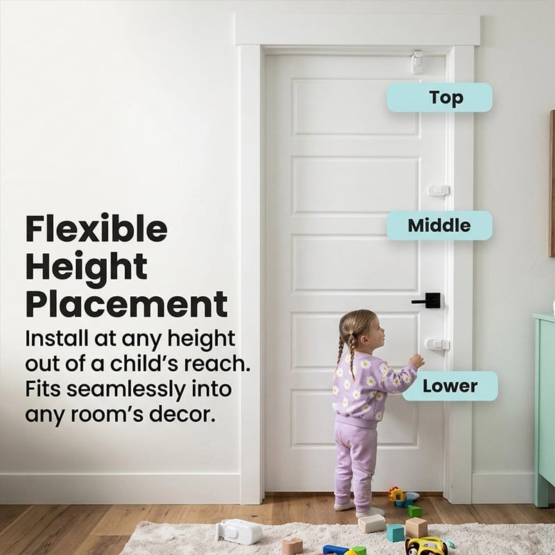 Child snap-on safety lock For Interior Doors