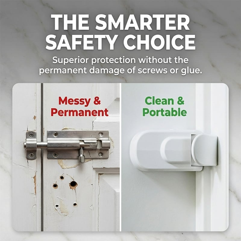 Child snap-on safety lock For Interior Doors