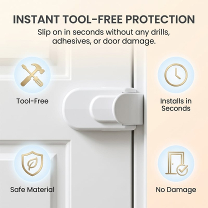 Child snap-on safety lock For Interior Doors