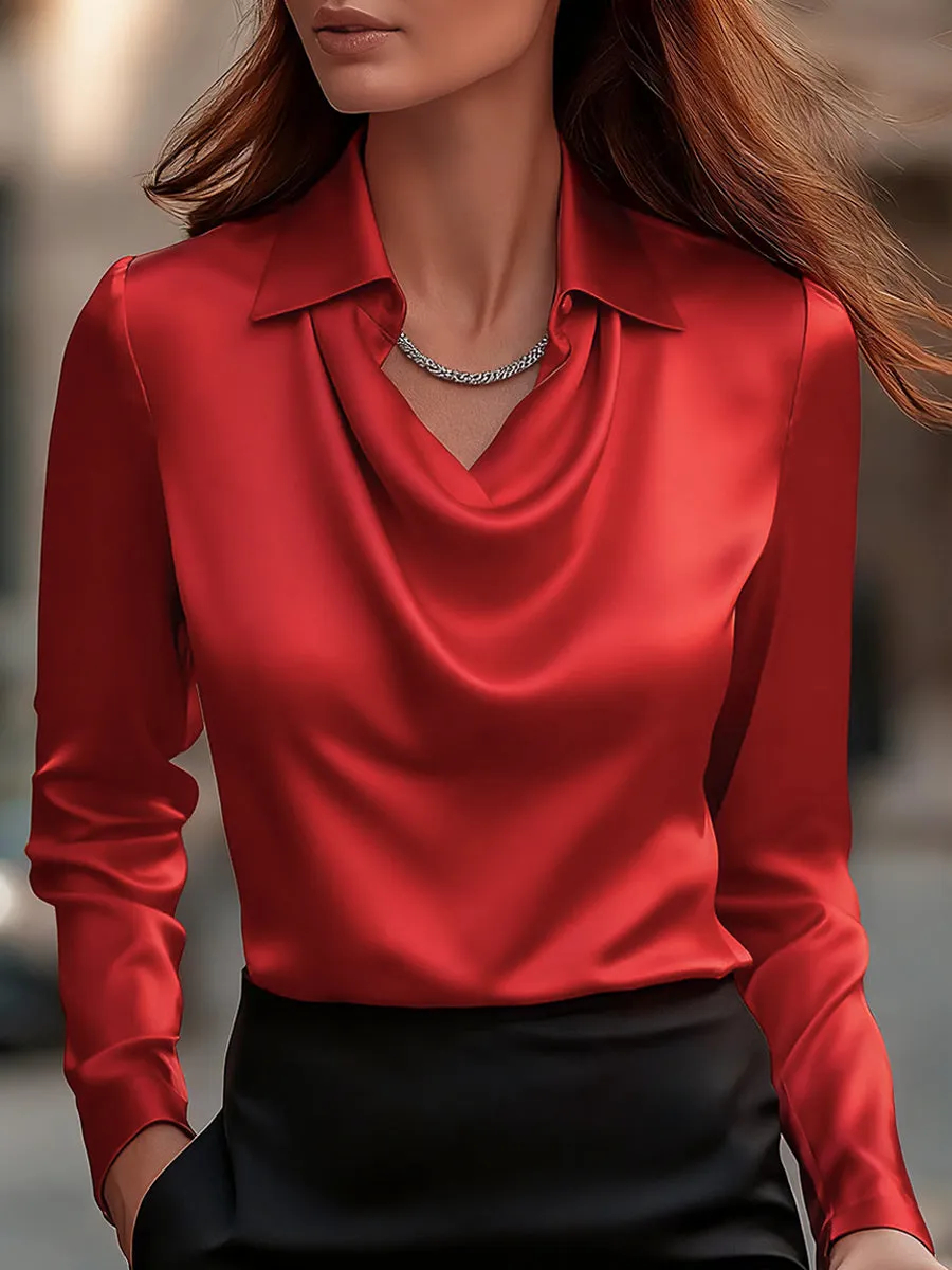 Women Can’t Get Enough of This Cozy Satin Blouse