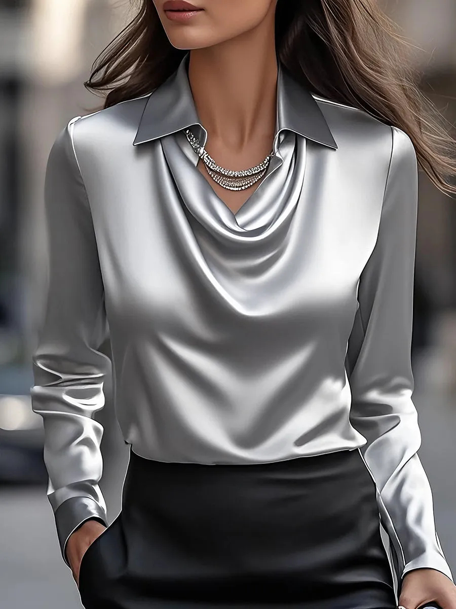 Women Can’t Get Enough of This Cozy Satin Blouse
