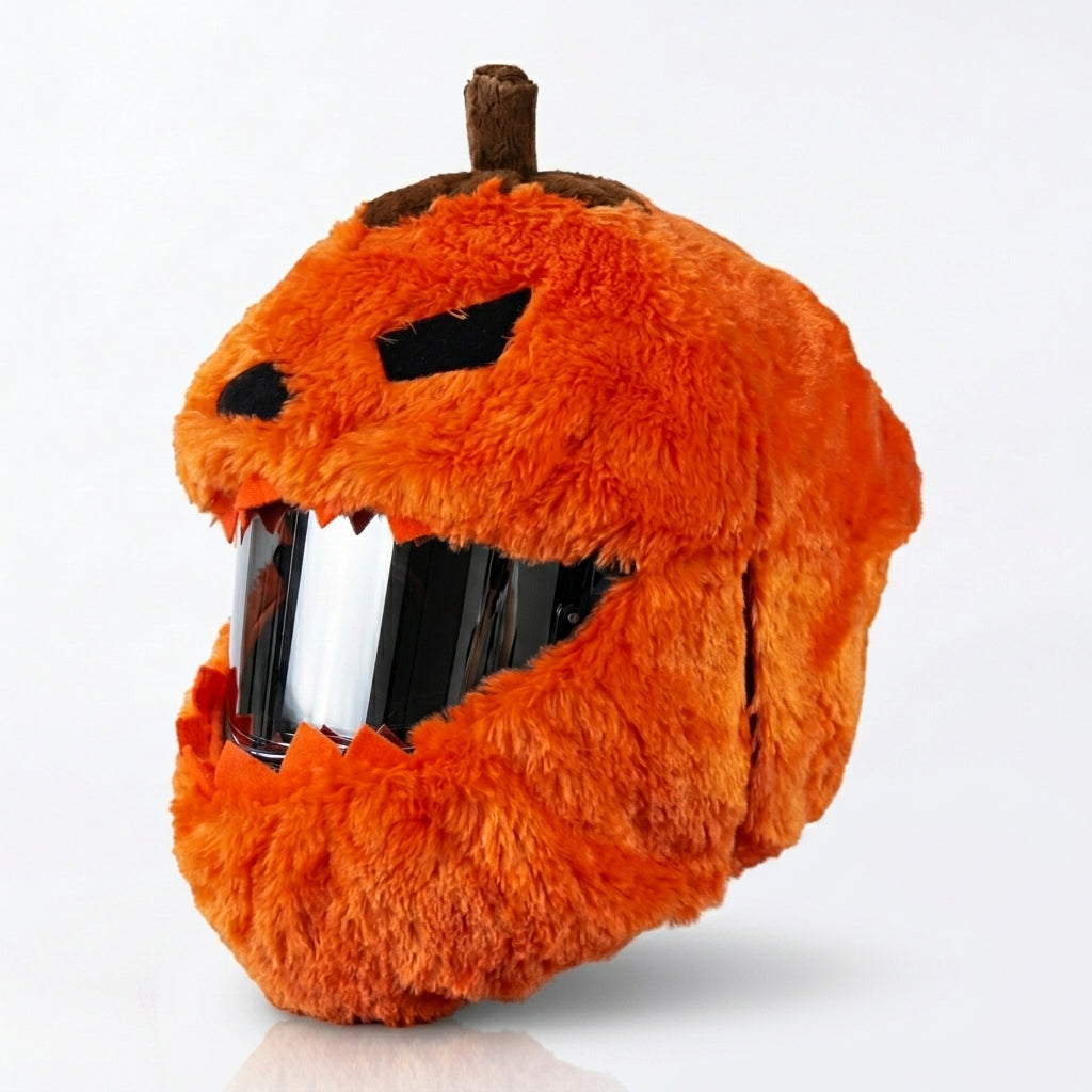 Funny Plush Motorcycle Helmet Cover  – Eye-Catching Cartoon Full-Face Helmet Accessory