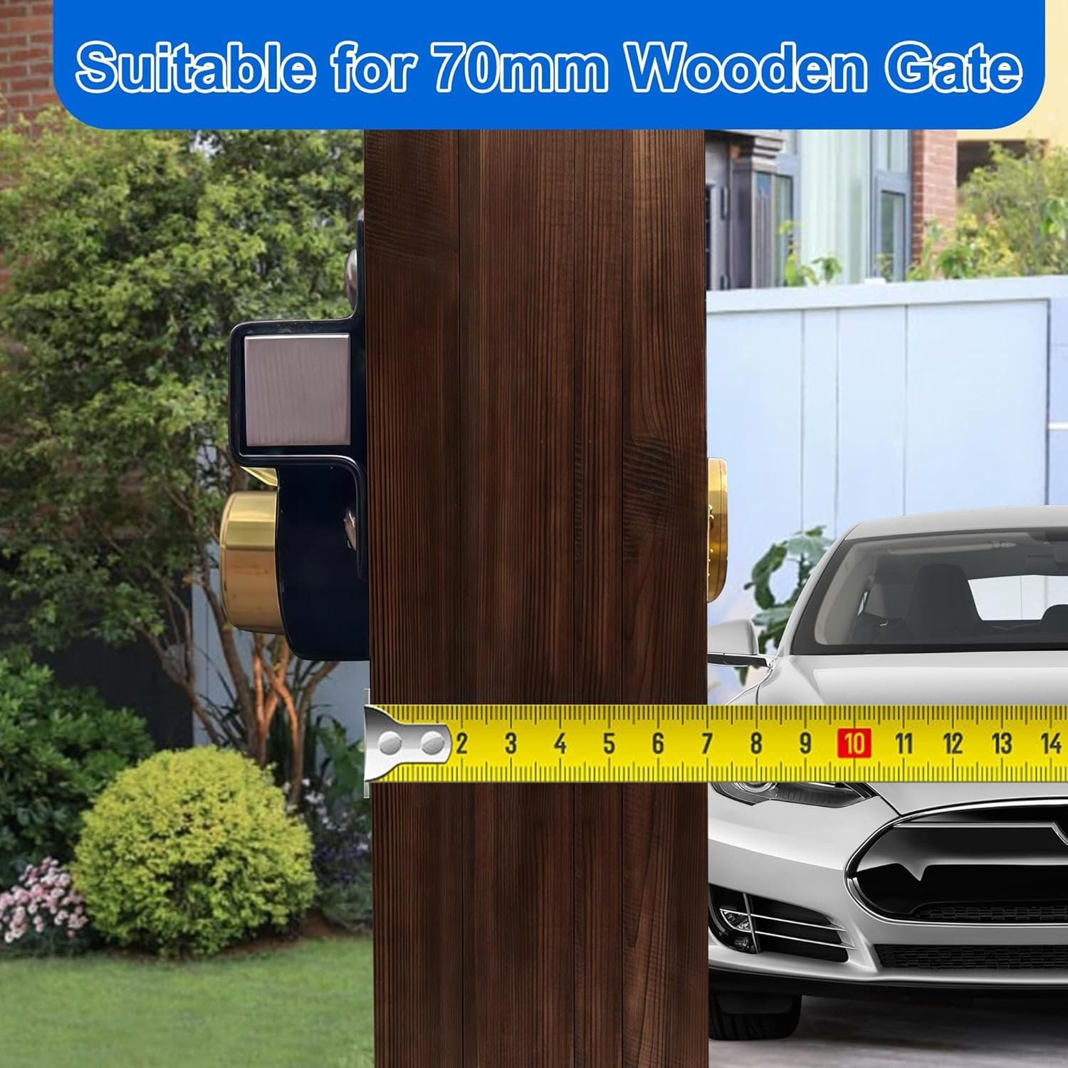 Heavy-Duty Double-Sided Long Throw Gate Lock with 5 Keys