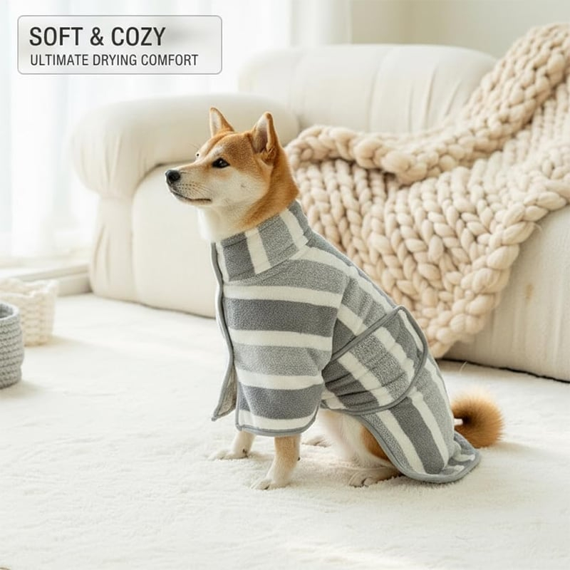 Luxury Microfiber Dog Bathrobe