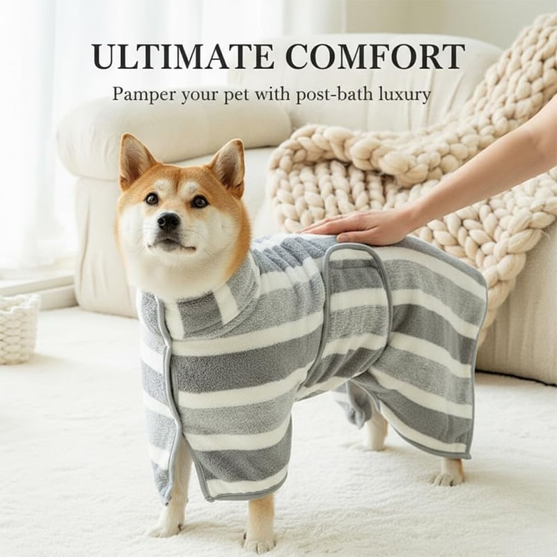 Luxury Microfiber Dog Bathrobe
