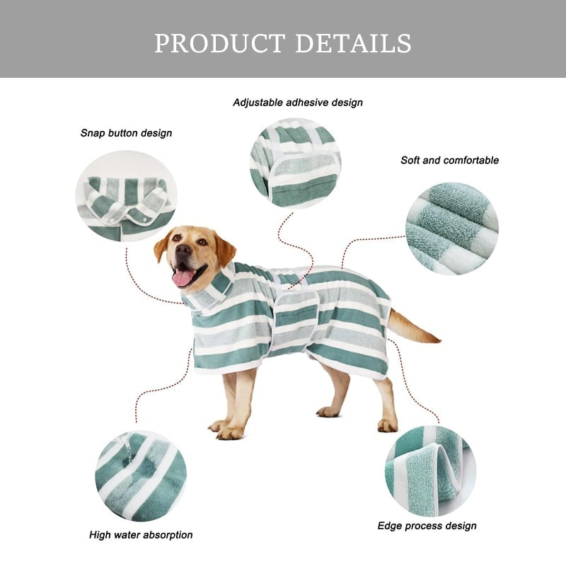 Luxury Microfiber Dog Bathrobe