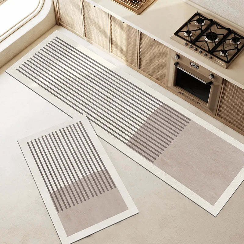Kitchen & Bath Mat AquaStone | Diatomite & Velvet Look | Super Absorbent & Non-Slip | Washable & Durable