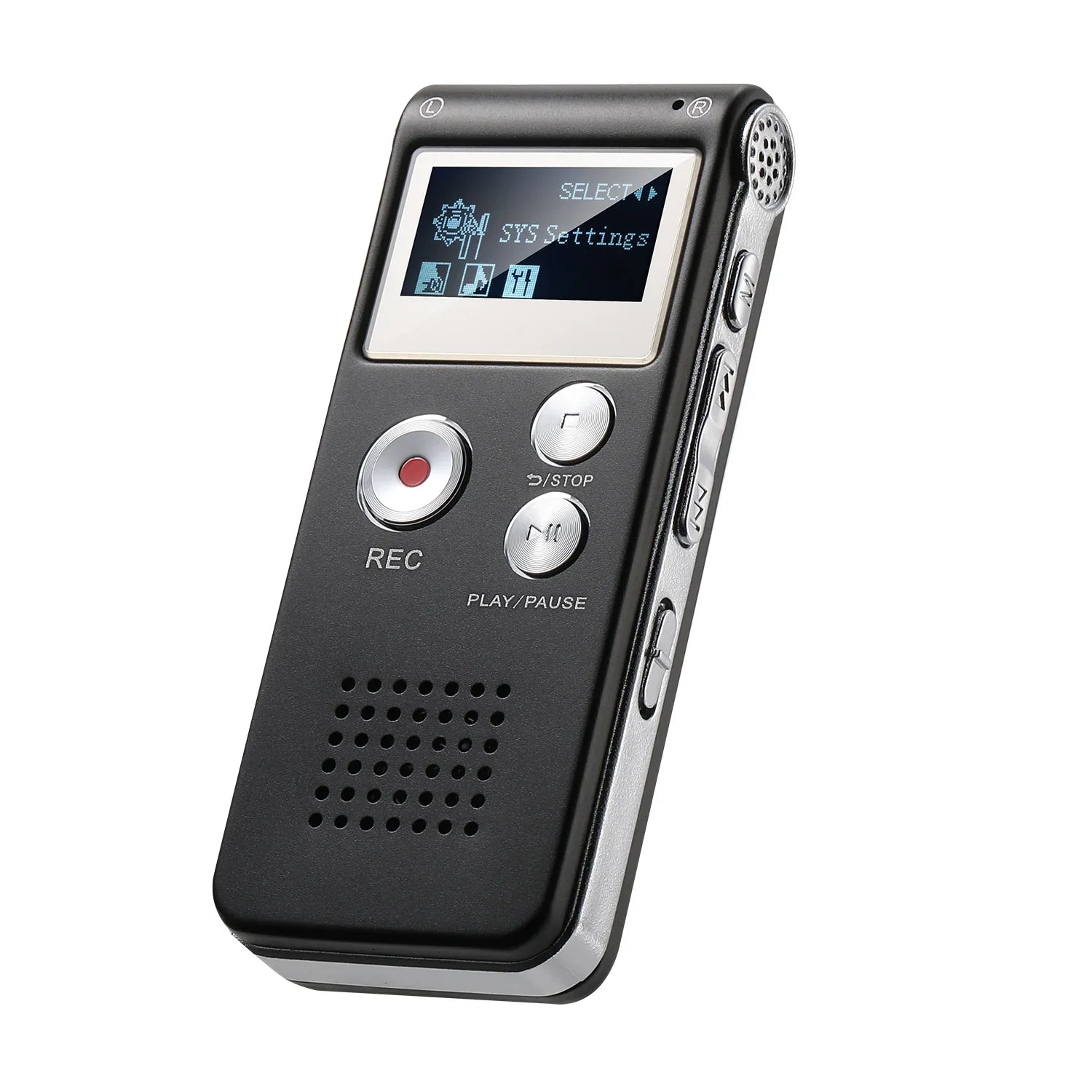 Digital Voice Recorder with Voice Activation and WAV Recording, Pocket Sized