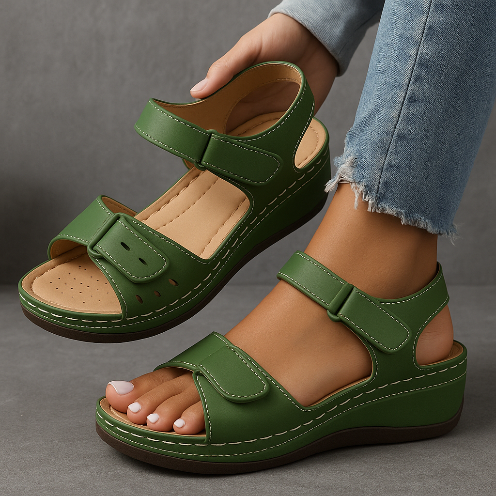 Orthopedic Sandals with Wedge Heel