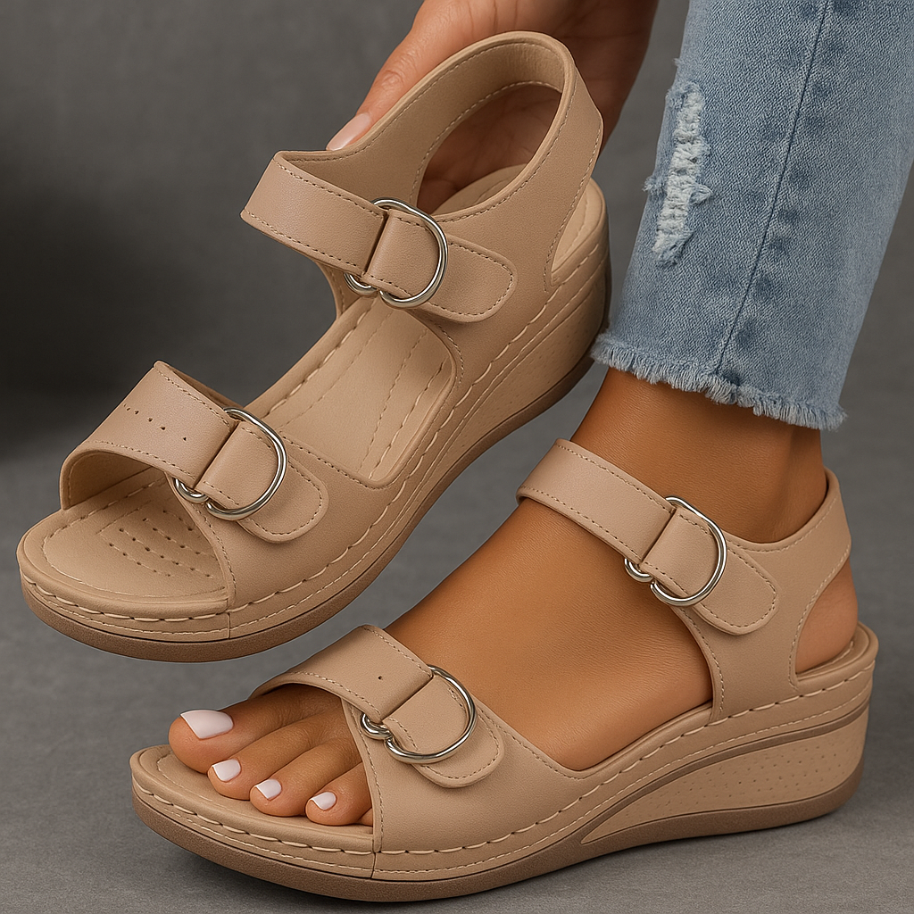 Orthopedic Sandals with Wedge Heel