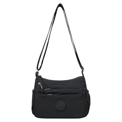 Solid Color Fashionable Multi-pocket Zipper Crossbody Bag
