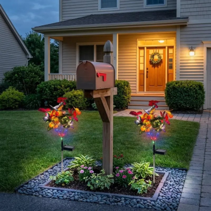 Solar Butterfly Garden Light – IP65 Waterproof Outdoor Stake – Realistic Colorful Decor for Lawn & Pathway