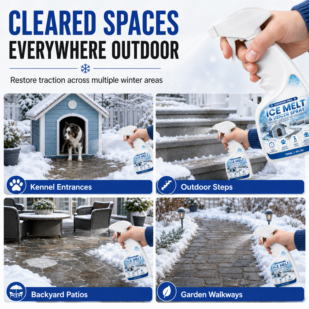 Outdoor spray applications for patios steps and walkways