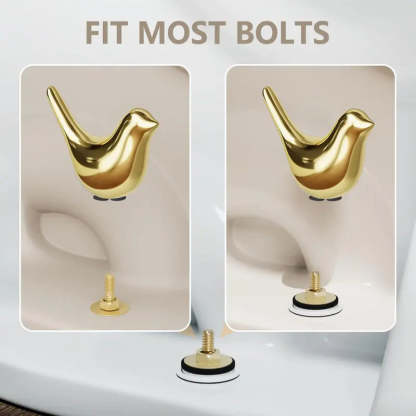 2 Pcs Ceramic Bird Toilet Floor Bolt Caps