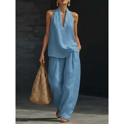 2026 Summer Boho Linen Two-Piece Set