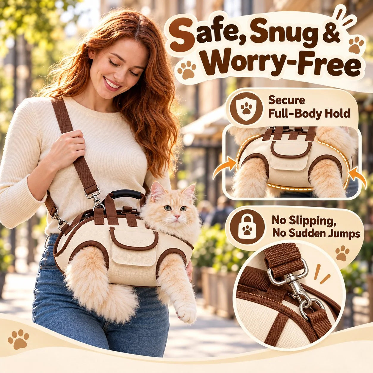 Hands-Free Pet Sling & Harness Carrier product view