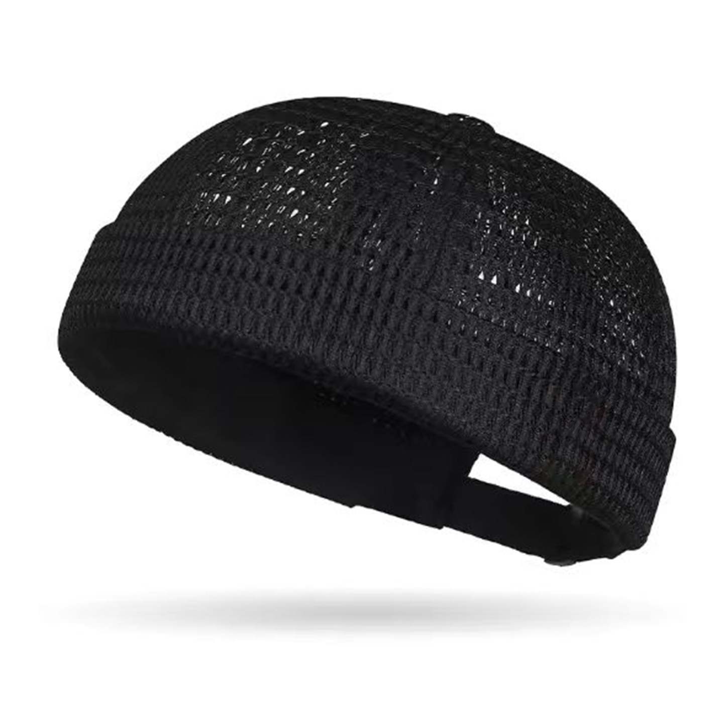 Men’s Breathable Brimless Docker Hat – Lightweight Mesh Skull Cap for Summer Outdoor Wear
