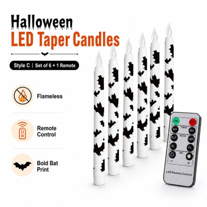 Spooky Bat Candles That Glow Like Real Flames — Without the Fire