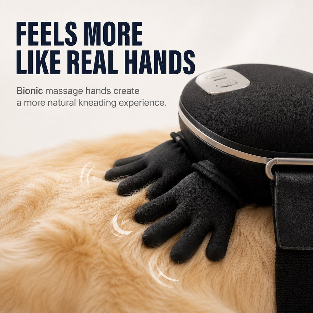 Hands-Free Dog Massager with Heat – Bionic Kneading for Post-Walk Relaxation & Everyday Comfort
