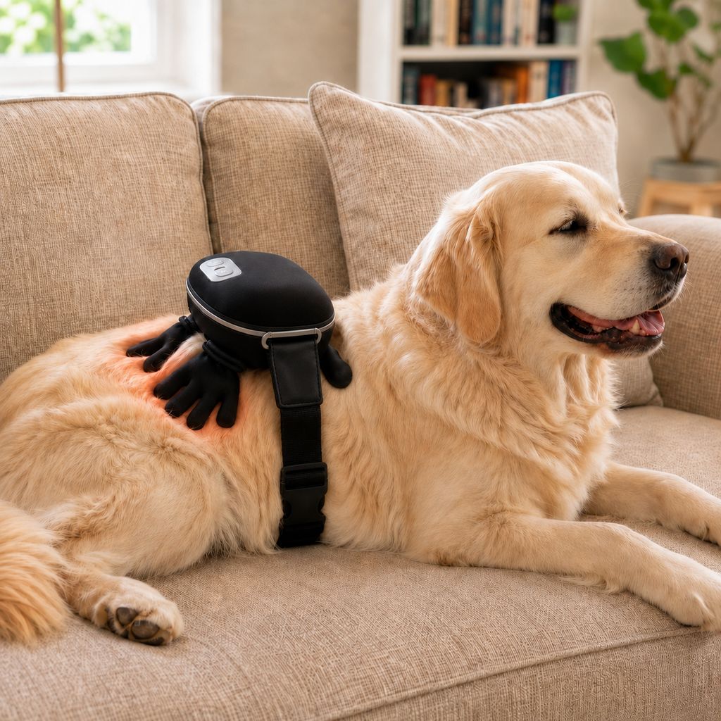Hands-Free Dog Massager with Heat – Bionic Kneading for Post-Walk Relaxation & Everyday Comfort