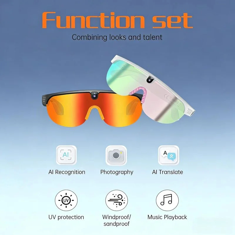 AI Smart Sports Sunglasses With Camera