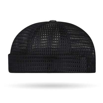 Men’s Breathable Brimless Docker Hat – Lightweight Mesh Skull Cap for Summer Outdoor Wear