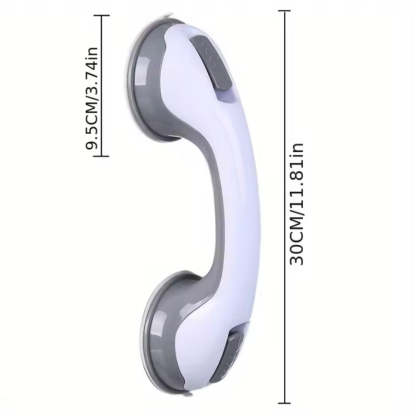 Shower Grab Bar – Strong Suction & No Drill Install | Bathroom Safety Handle For Shower Or Tub With Secure Grip On Smooth Surfaces