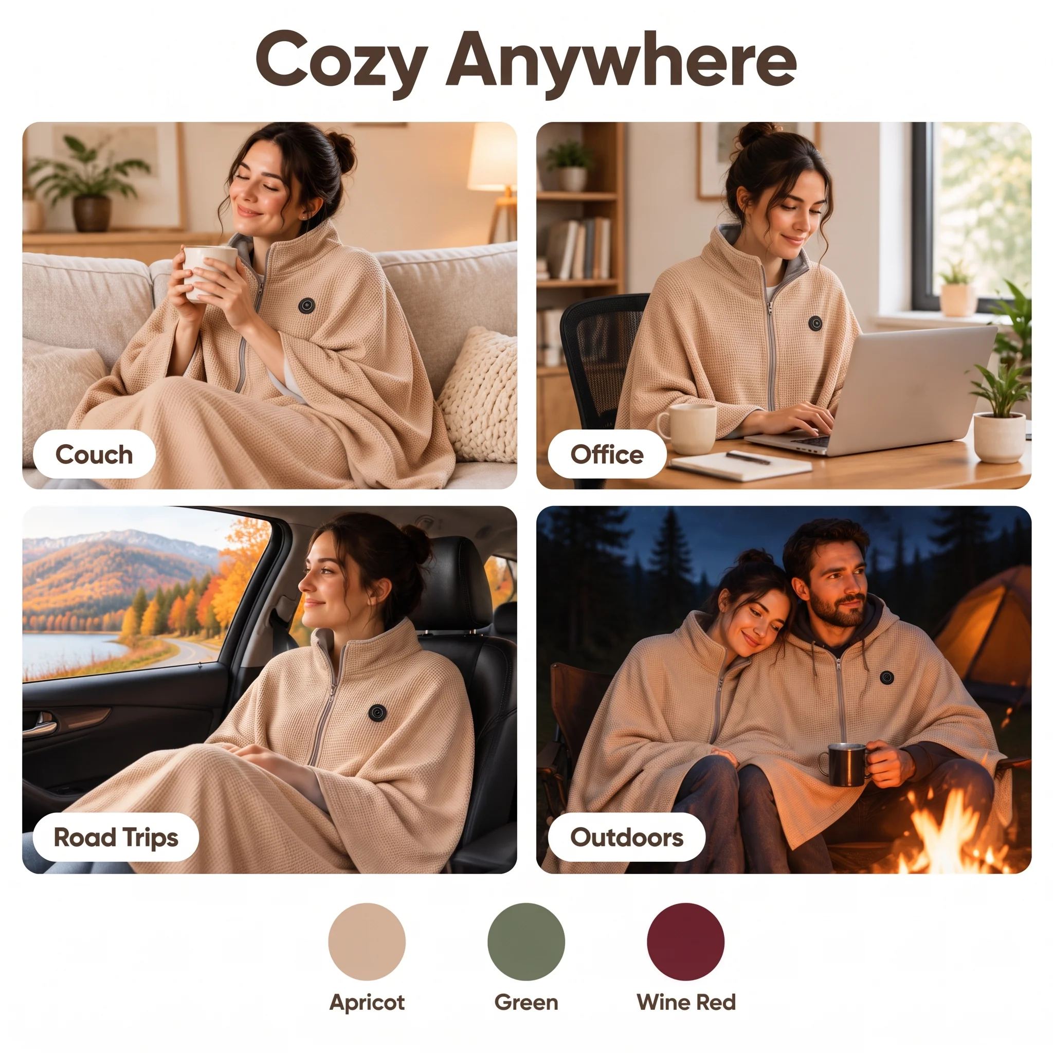 Heated Wearable Blanket – Stay Warm at Your Desk Without Bulky Layers